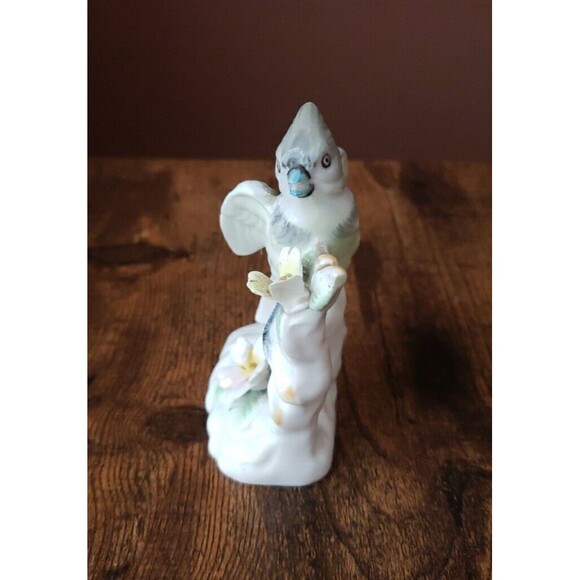 Vtg Ardalt Lenwile BLUE JAY Bird Figurine Verithin Porcelain Small Japan 6868 - Picture 3 of 13